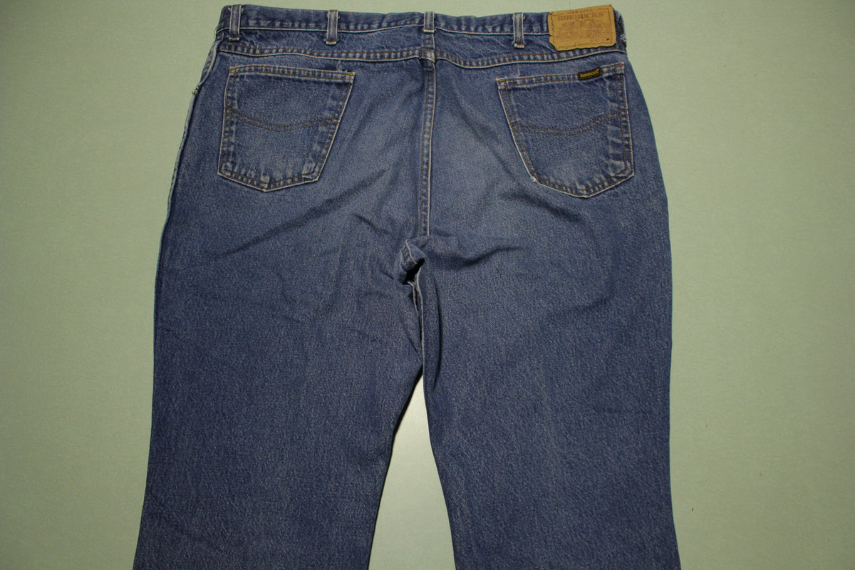 Roebucks Vintage Genuine 70's Patched Blue Denim Jeans 40x31