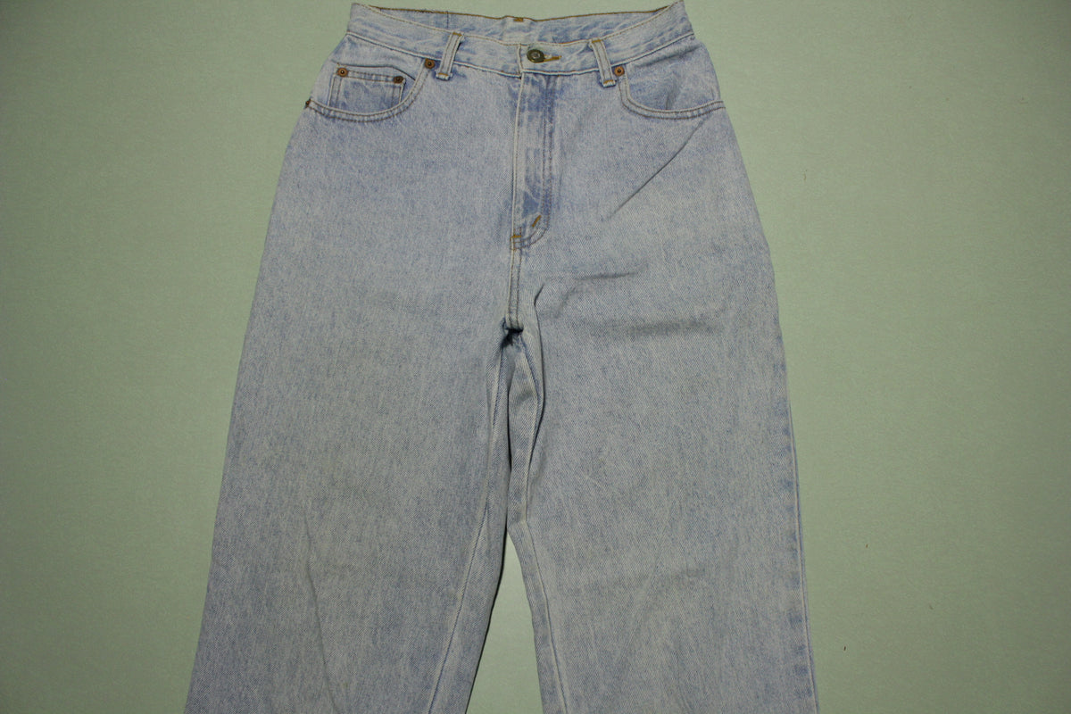 Express Vintage 80's Made In USA Blue Denim Acid Washed Jeans 27x30