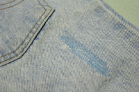 Express Vintage 80's Made In USA Blue Denim Acid Washed Jeans 27x30
