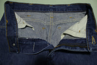 Maverick Vintage 70's Blue Denim Dark Washed Flare Jeans 26x30