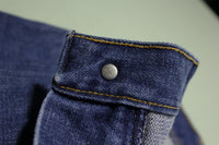 Maverick Vintage 70's Blue Denim Dark Washed Flare Jeans 26x30