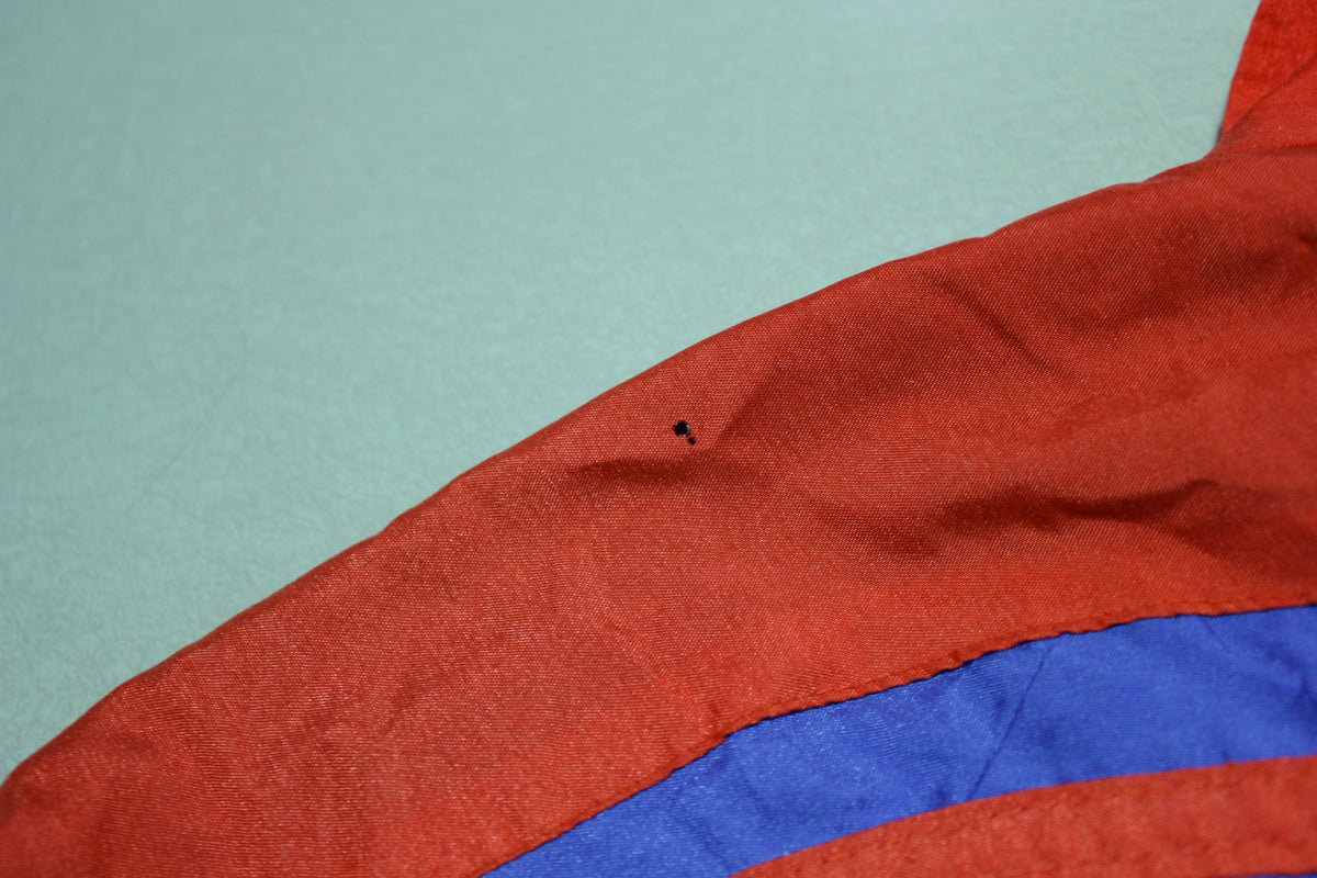 Reebok Made in USA Vintage 80's Red Blue Striped Track Windbreaker Jacket