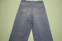 The Squire Shop Vintage 70's Blue Denim Dark Washed Flare Jeans 26x29