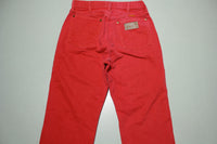 Wrangler Red Vintage 80's Denim Made in USA Cowboy Rodeo Jeans 28x31
