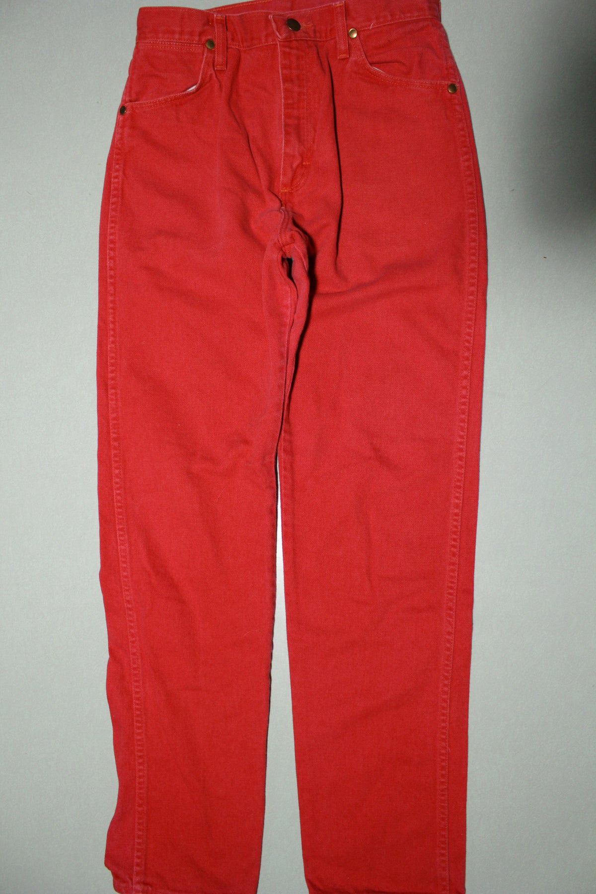 Wrangler Red Vintage 80's Denim Made in USA Cowboy Rodeo Jeans 28x31