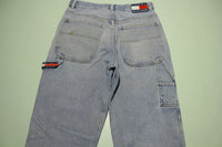 Tommy Hilfiger Vintage 90s 00's Denim Wide Leg Carpenter Flag Utility Jeans 32x28