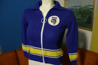 Los Angeles Rams Vintage 70's Sears Zip Up Lettermans Patch Sweater Superbowl
