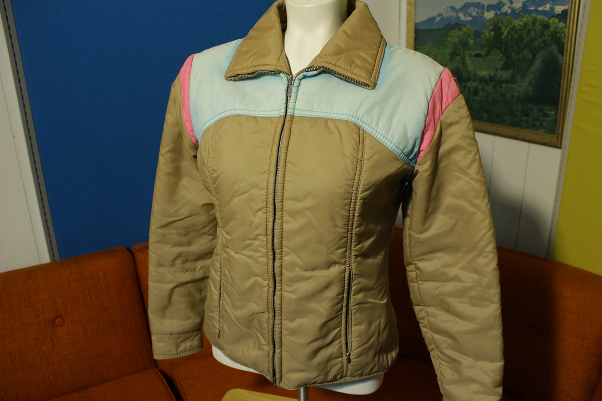 Edelweiss Vintage 70s 80s Womens Small Puffer Puffy Ski Snowboard Jacket Coat