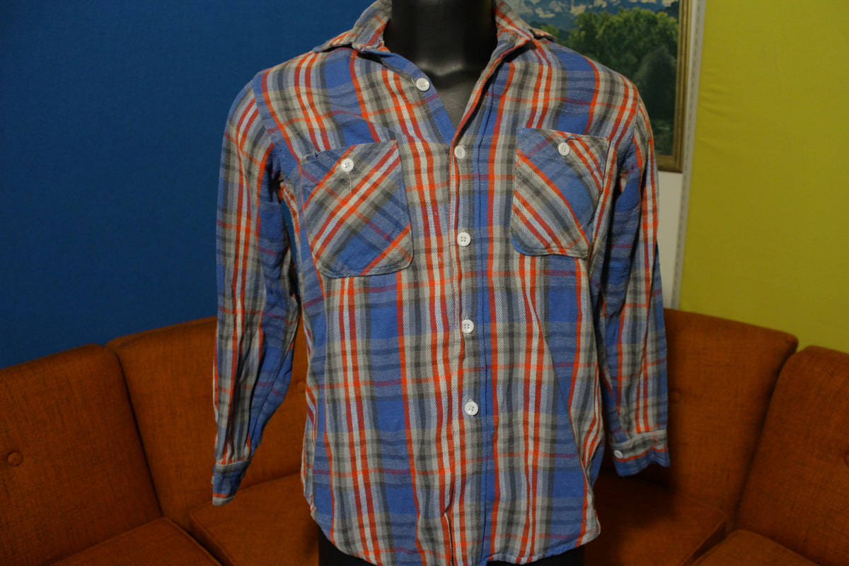 Penneys Sanforized Vintage 50's 60's Big Mac Plaid Lumberjack Flannel Shirt