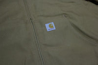 Carhartt 103940 Quilted Flannel Lined Duck Active Work Jacket Hooded BRN Brown