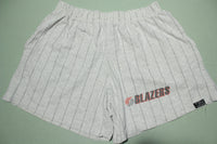 Portland Trail Blazers Vintage 90s Front Row Salem Sportswear Pin Striped Shorts