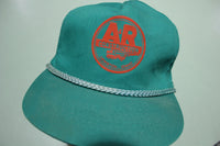 A&R Construction Lewiston Idaho Vintage 80's Adjustable Snapback Trucker Rope Hat