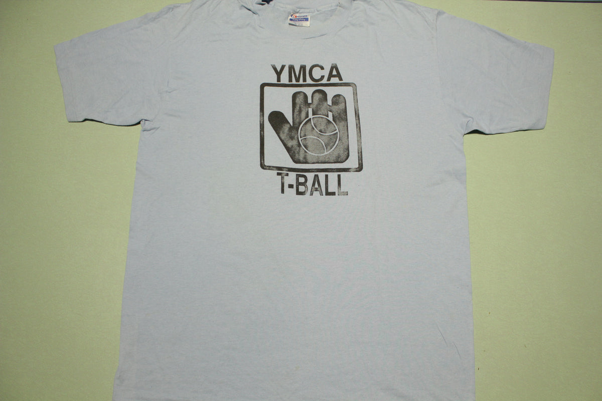 YMCA T-Ball Vintage 1980's Single Stitch Hanes USA T-Shirt
