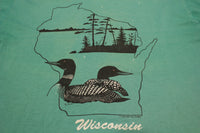 Wisconsin Duck Lake Vintage 80's 1989 Tourist Location Single Stitch USA T-Shirt