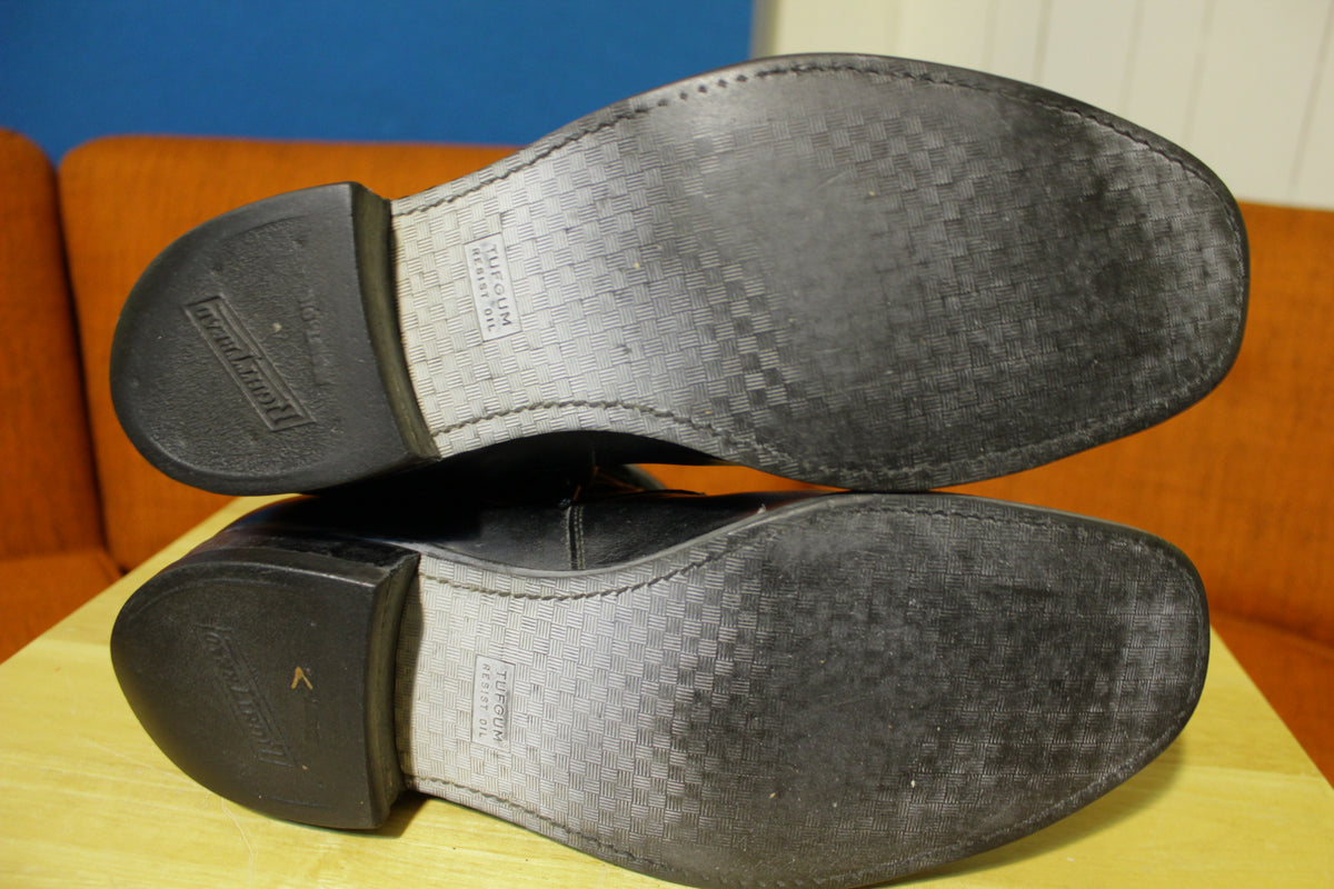 Hy-Test Steel Toe Lighttread Tufgum Vintage Black Leather Side Zip Ankle Boots 12