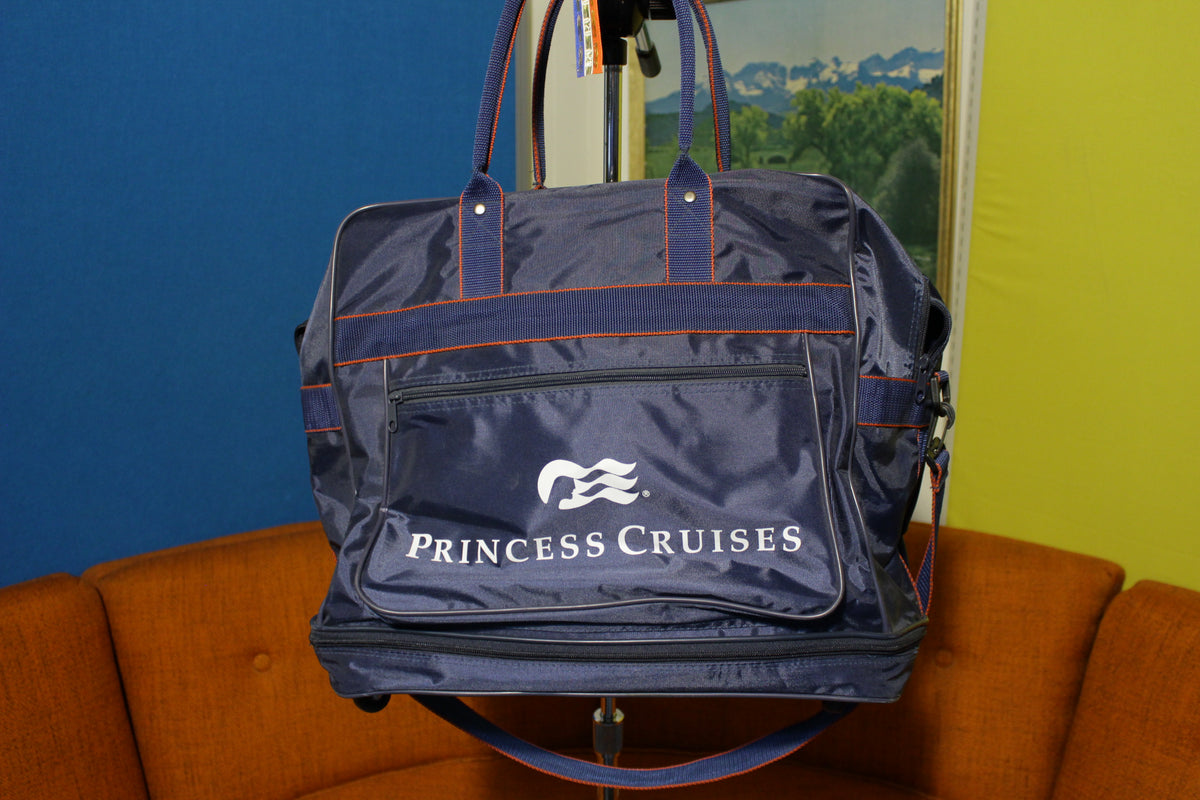 Princess Cruises Vintage 80's Expandable Duffle Bag Rolling Luggage Suitcase RARE!!