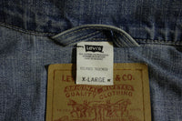 Levis 90's Vintage Relaxed Trucker Jean Jacket 80s Vest 70507 Customized Denim