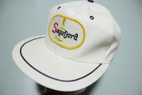 Sagafjord Vintage 70s 80s White Adjustable Back Hat