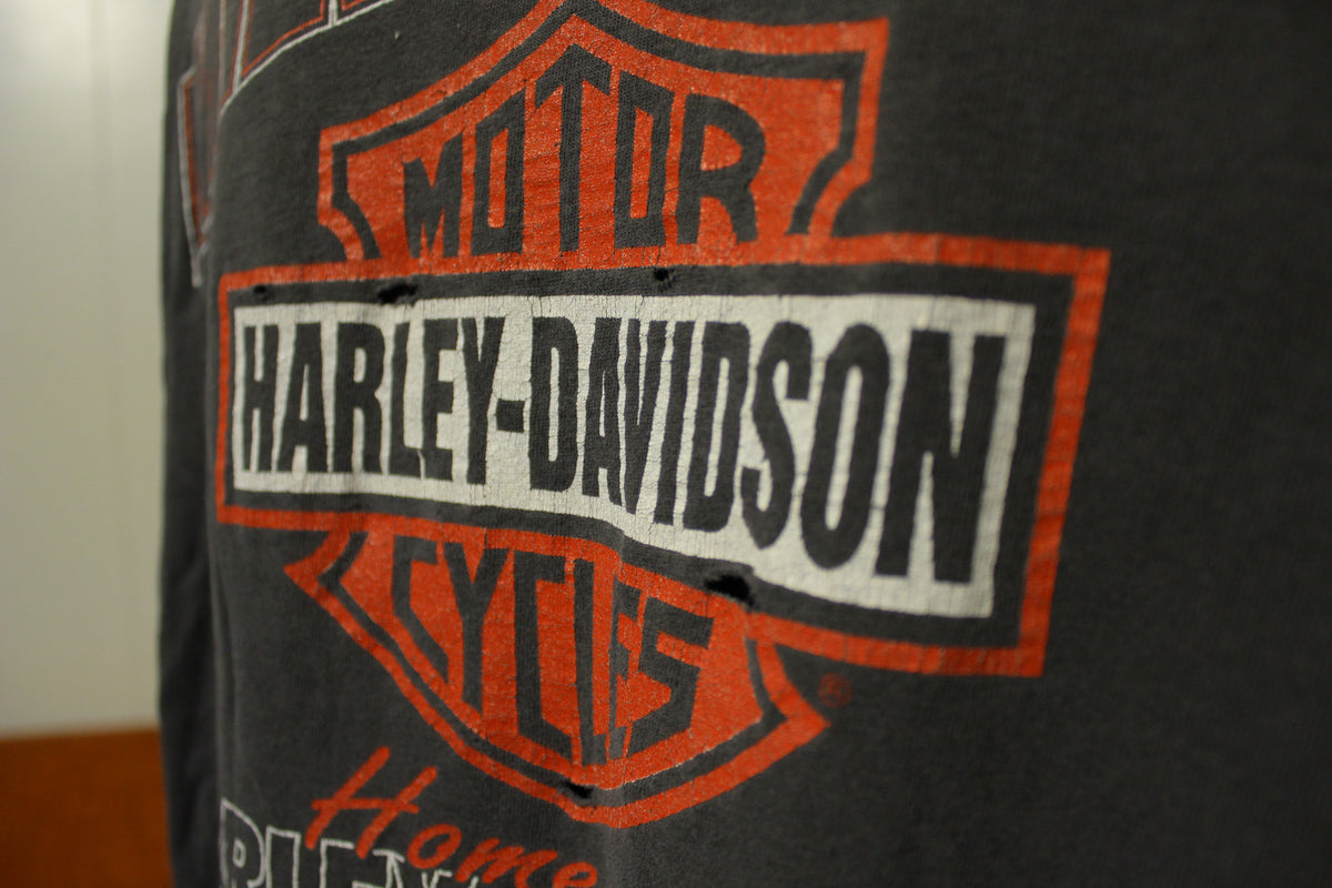 Harley Davidson Distressed 80s T-Shirt American Legend Eagle Milwaukee USA