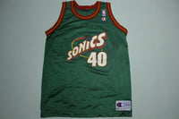 Seattle Sonics Shawn Kemp #40 Vintage 90's Champion Tank Top Basketball Jersey