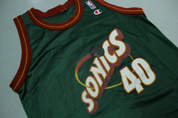 Seattle Sonics Shawn Kemp #40 Vintage 90's Champion Tank Top Basketball Jersey