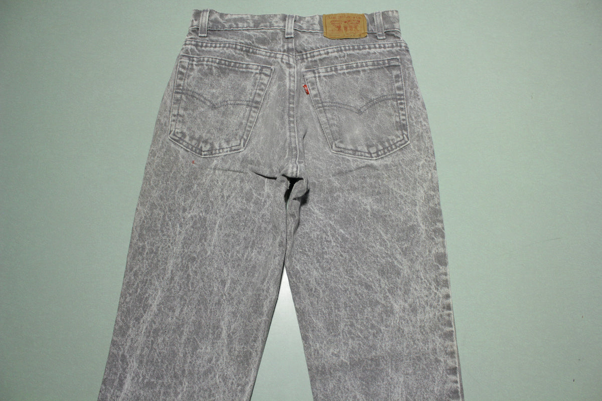 Levis Student 7505-0261 Vintage Gray Acid Washed 80s Denim Jeans 505 Made in USA