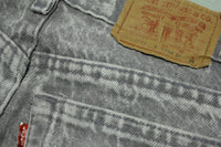 Levis Student 7505-0261 Vintage Gray Acid Washed 80s Denim Jeans 505 Made in USA