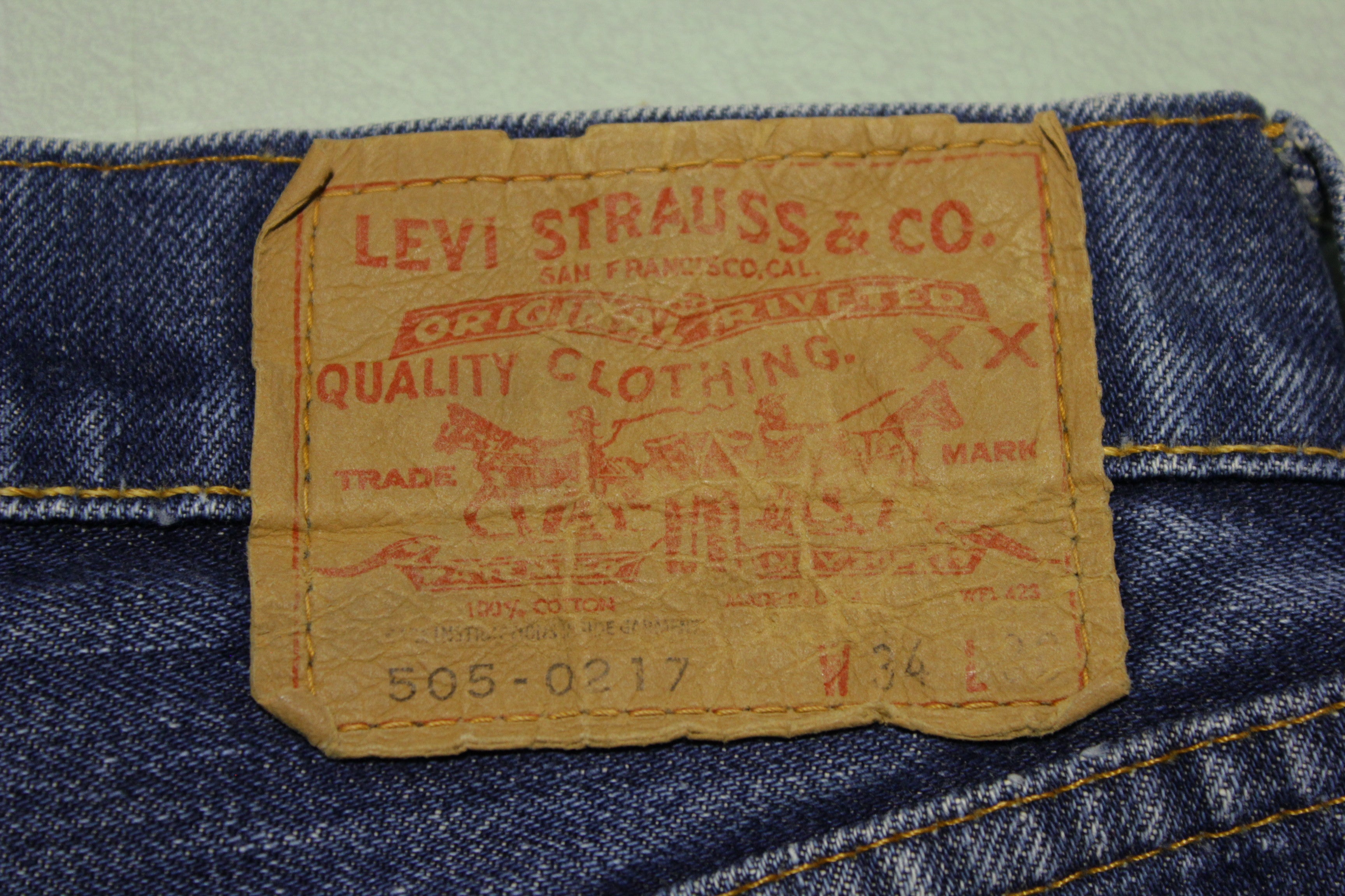 Levis 505-0217 Vintage Big E 60s Selvedge Denim Jeans 505 Made in ...