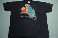 Gift of Nature Cozumel Mexico Scarlet Macaw Vintage Single Stitch Parrot T-Shirt