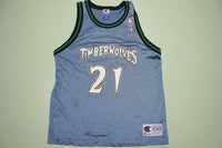 Kevin Garnett Minnesota Timberwolves Vintage Champion Basketball Jersey #21