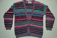 Paris Sports Club Coogi Style Cardigan Pink Vintage 90's Sweater