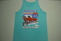 America's Highway Route 66 1956 Chevy Bel Air Vintage 80's Classic Auto Summer Tank Top