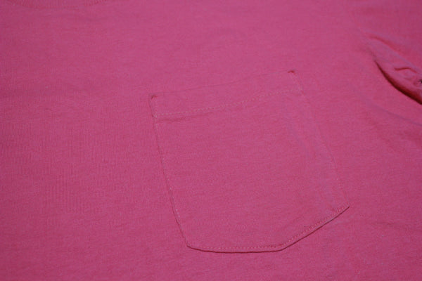 Pink 20/20 Made in USA Blank Single Stitch Pocket T-Shirt 80's