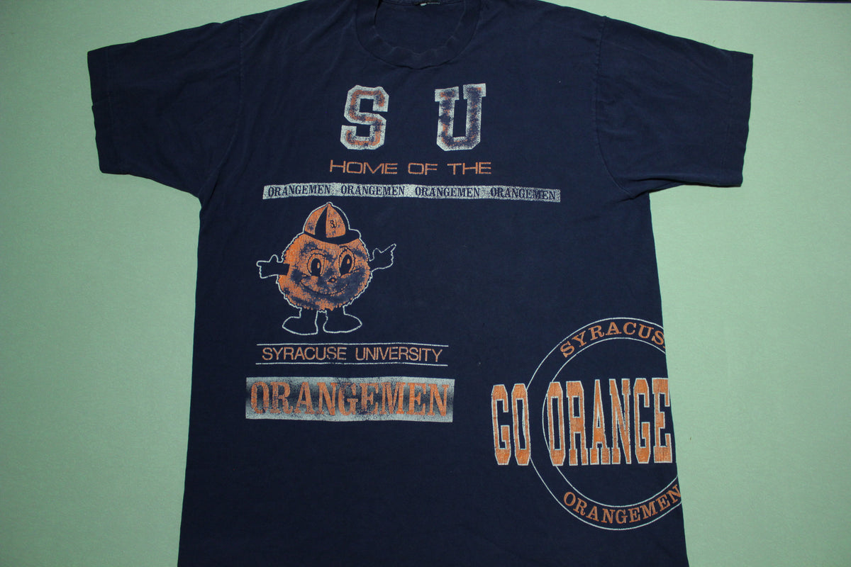 SU Syracuse University Home of the Orangemen Vintage 80's 90's Single Stitch T-Shirt