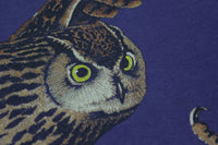Owl Flying Landing Scary Vintage 90s Animal Wildlife T-Shirt
