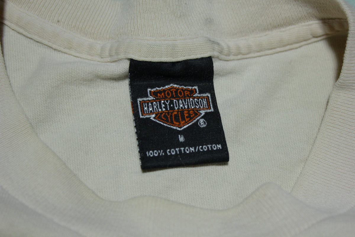 Harley Davidson 1996 Vintage 90s Las Vegas Made in USA Long Sleeve Pocket T-Shirt