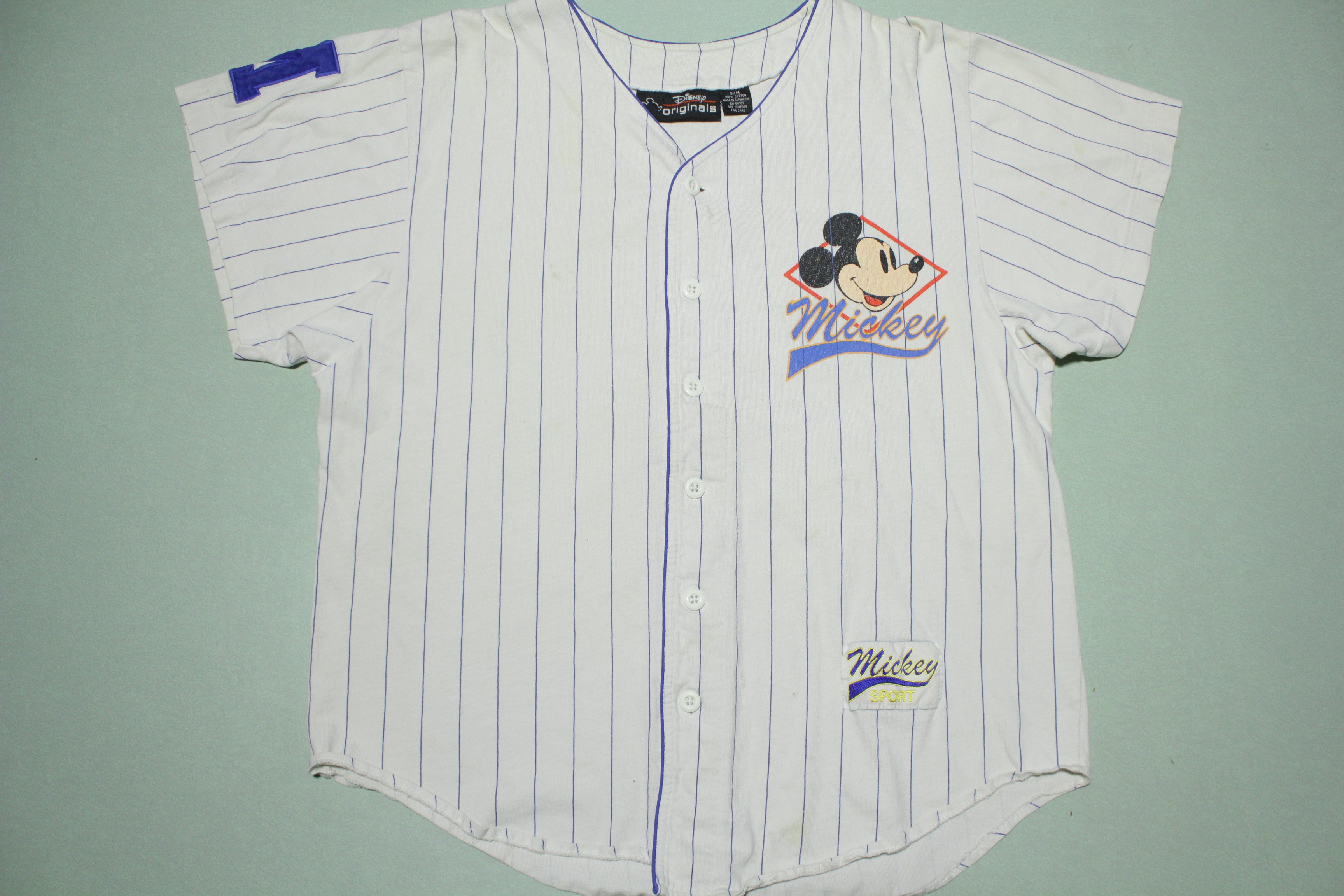 Vintage 70's / 80's New York Yankees pinstriped v-neck home jersey t-shirt.