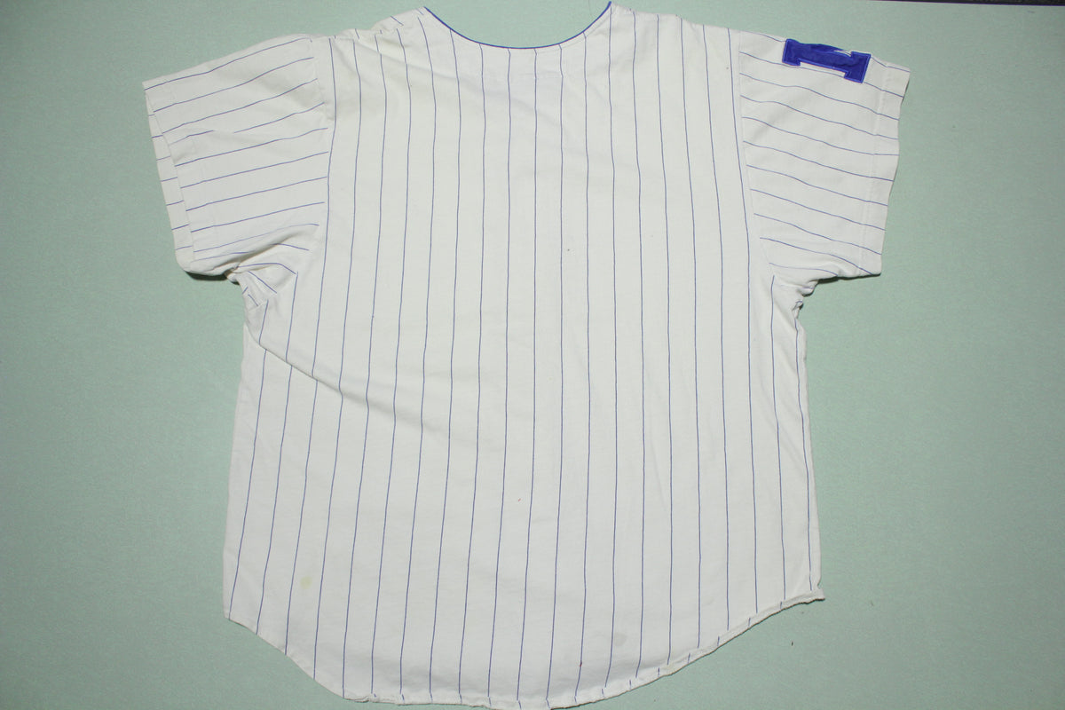 Mickey Mouse White Pinstripe Baseball Jersey - T-shirts Low Price