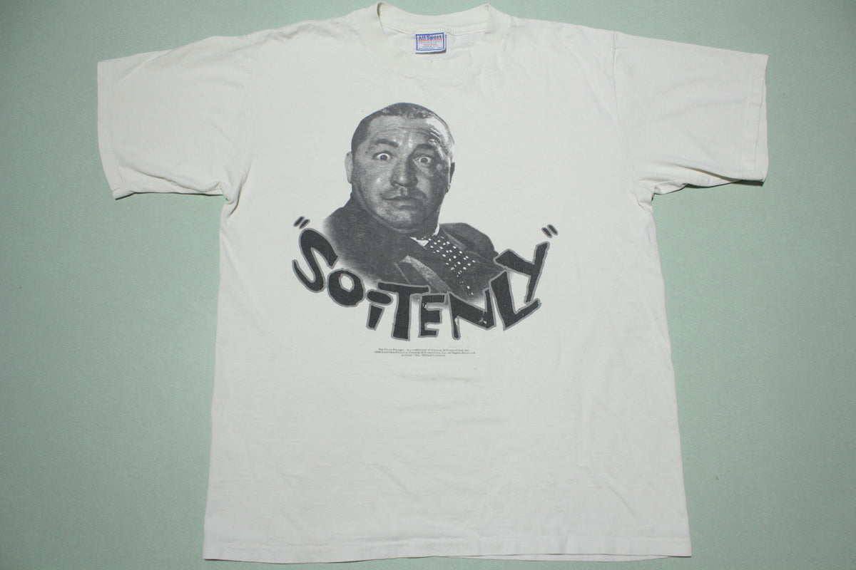 Curly Howard Vintage 90s Three Stooges Soitenly 1996 Movie Promo T-Shirt