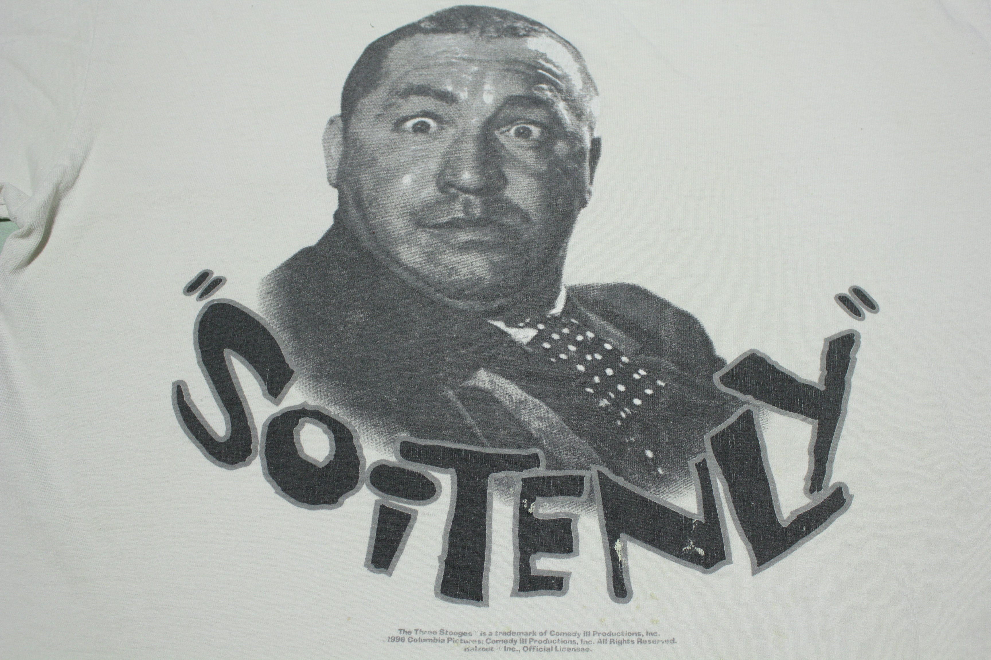 Curly Howard Vintage 90s Three Stooges Soitenly 1996 Movie Promo T-Shi –  thefuzzyfelt