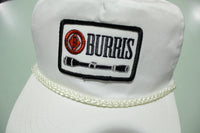 Burris Rifle Hunting Scope Vintage 80's Rope Cord Trucker Snapback Adjustable Hat