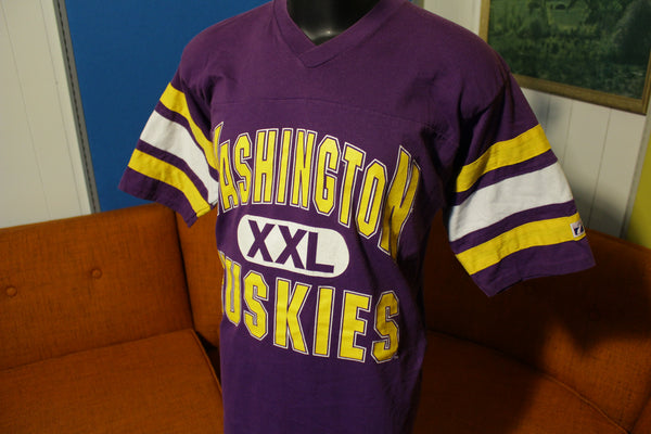 University of Washington Vintage 80s Huskies Purple T-Shirt USA Logo 7