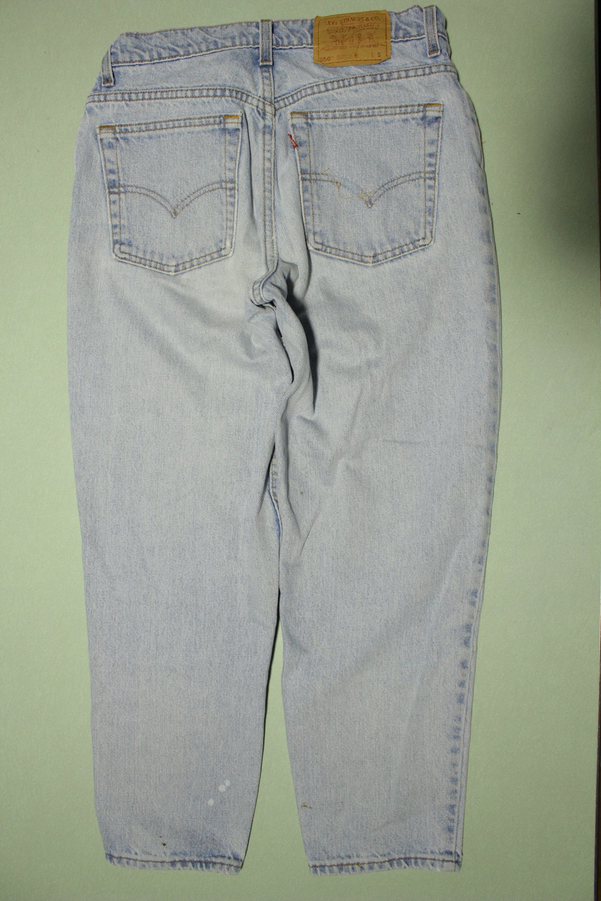 Levis 550 Tapered Leg Stone Washed 90s Made IN USA Womens Denim Jeans