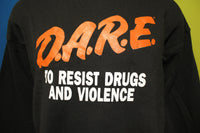 DARE To Resist Drugs & Violence Vintage Spellout Crewneck Sweatshirt