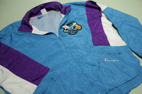 Charlotte Hornets Vintage Sewn Patch Champion Zip Up Lined Baketball Windbreaker