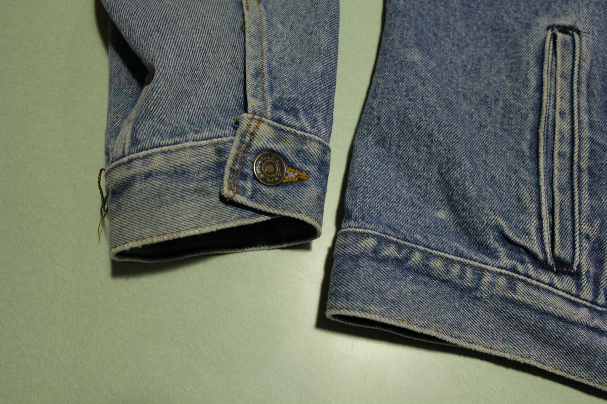 JC Penneys Plain Pockets Vintage Denim 70's 80's Button Up Trucker Jean Jacket