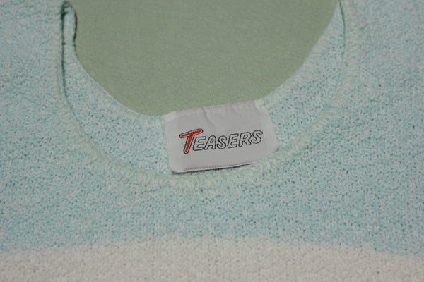 Teasers Vintage 80s Color Block Terry Cloth Womens Top
