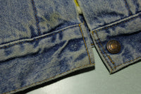 Levis Hudson Bay Blanket Wool Lined Reversible Vintage Denim 80's Trucker Jean Jacket