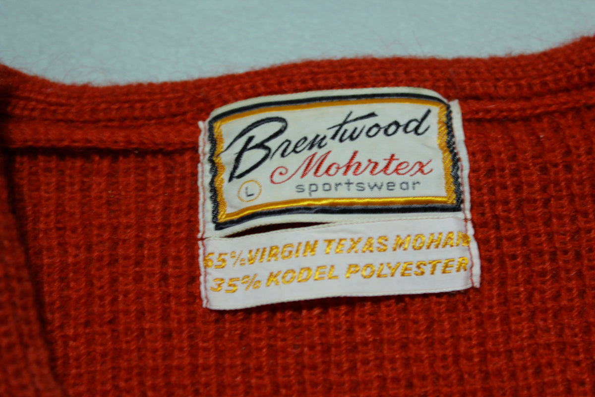 Brentwood Mohrtex Sportswear Virgin Texas Mohan 60's Vibrant Red Sweater