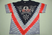 AC DC 2008 Black Ice World Tour Tie Dye Concert Cities T-Shirt